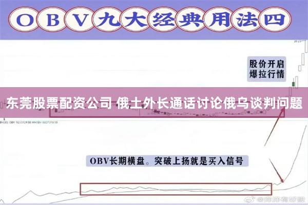 东莞股票配资公司 俄土外长通话讨论俄乌谈判问题