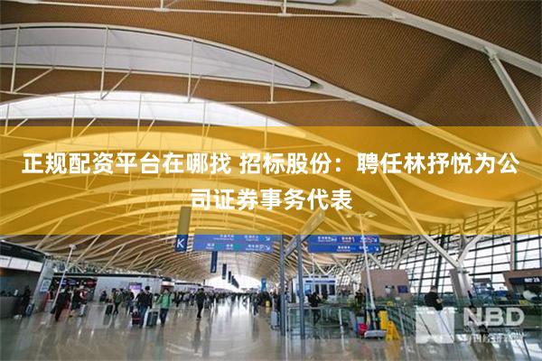 正规配资平台在哪找 招标股份：聘任林抒悦为公司证券事务代表