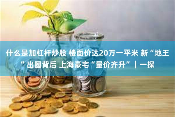 什么是加杠杆炒股 楼面价达20万一平米 新“地王”出圈背后 上海豪宅“量价齐升”︱一探
